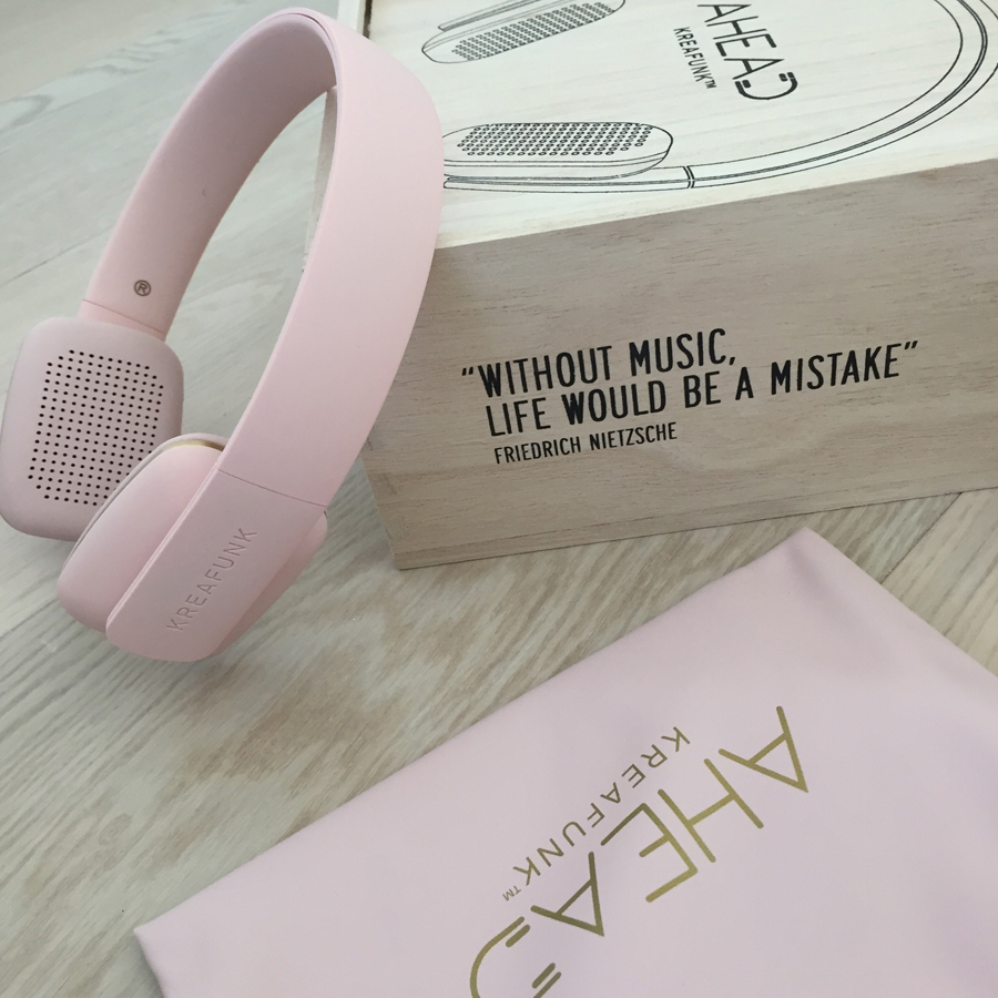 Наушники беспроводные aHEAD светло-розовые KREAFUNK KFSS06 - Вид №4