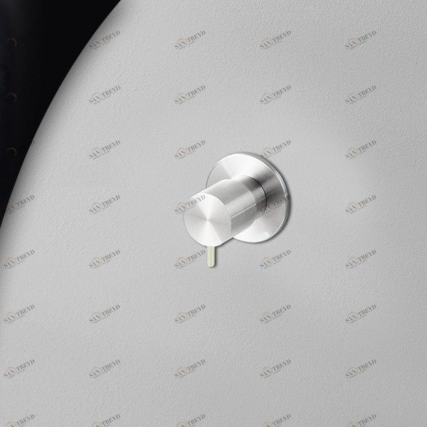 Запорный вентиль глянцевая сталь с серой ручкой Toki Radomonte TKI50CIL29 TKI50LCIL29