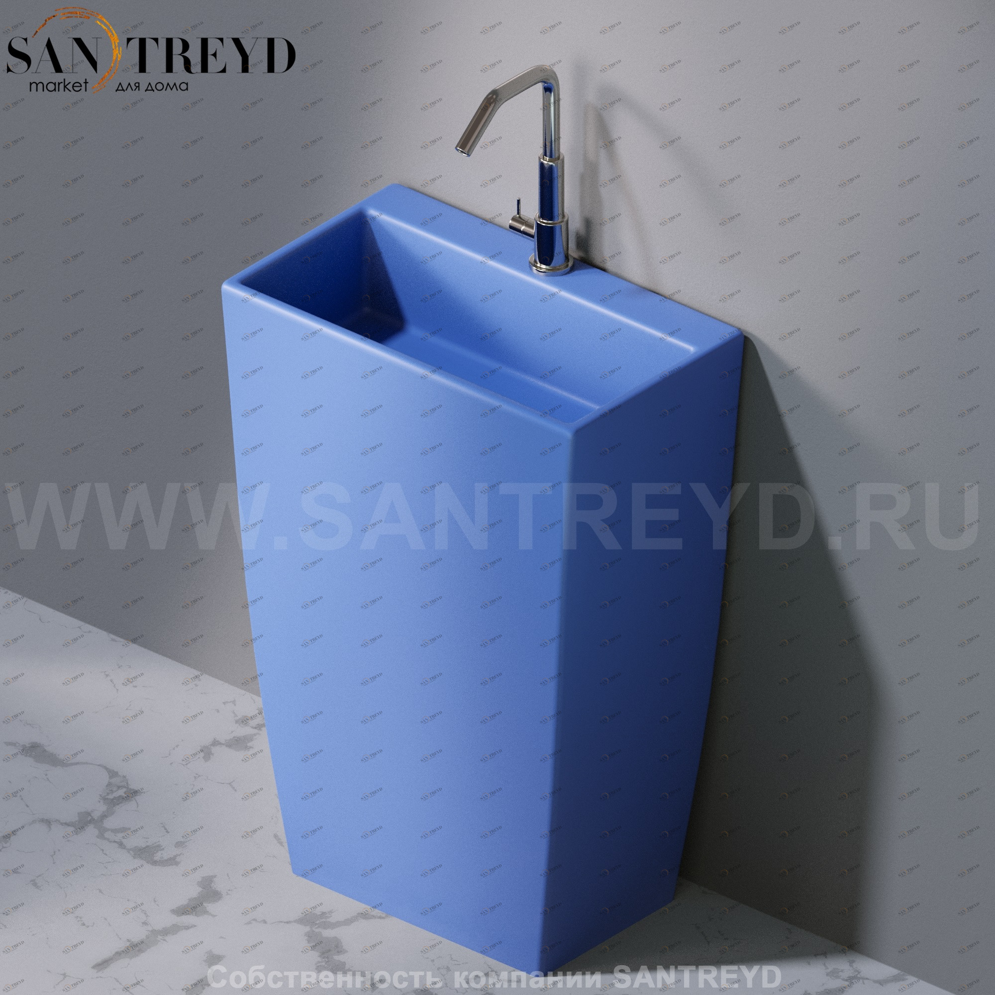 L115140 Напольная раковина стоящая прямоугольная A. e T. Italia Tower AeT ITALIA