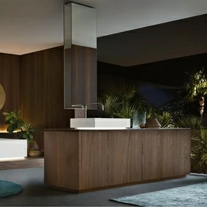 Комбинация ванной комнаты P104 в отделке Step 63 Milltek/Rovere Termocotto MILLDUE PURO