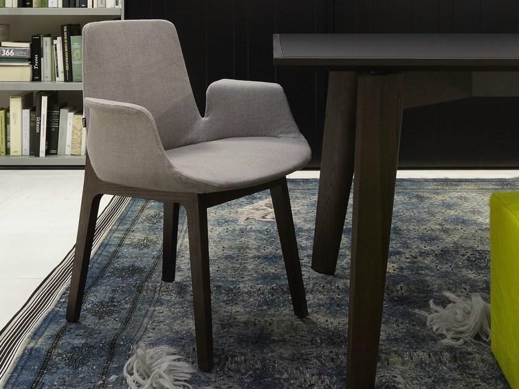 Poliform Стул из ткани с подлокотниками Ventura sun-id-1416716 - Вид №1