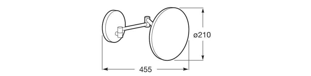 Настенное металлическое увеличительное зеркало Roca Hotels ARCH-00044179 - Вид №2