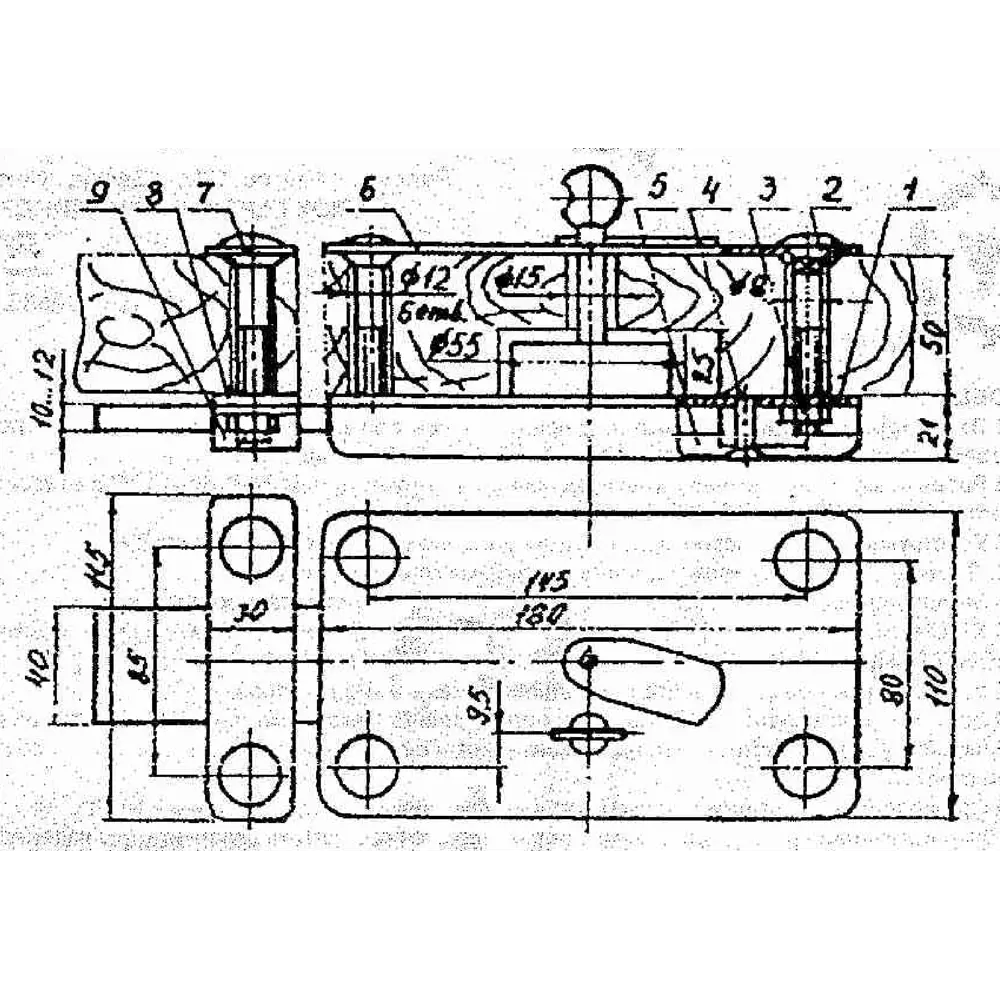 Замок накладной Сельмаш-ЗГЦ, цвет антик 11635271 STLM-2031849  - Вид №4