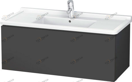 LC616604949 L-Cube Тумбочка подвесная Графит матовый, декор Duravit