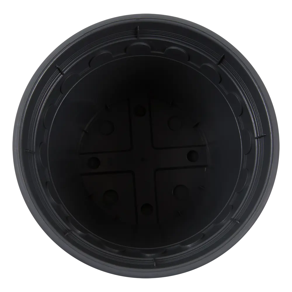 Горшок цветочный Газонcity Рома ø16 h12 см v1.5 л пластик тёмно-серый STLM-2133556 - Вид №1