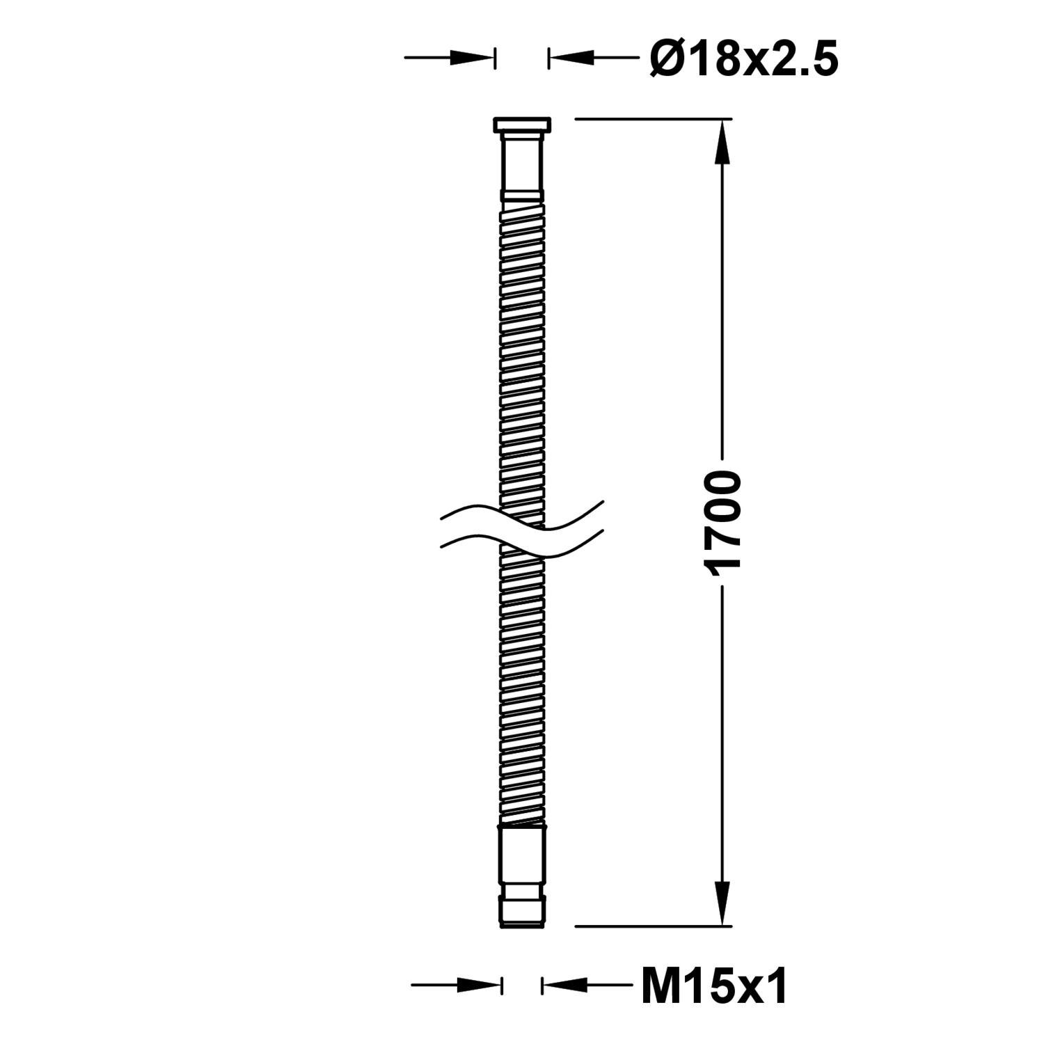 Металлический шланг-9134712 TRES RICAMBI - Вид №1