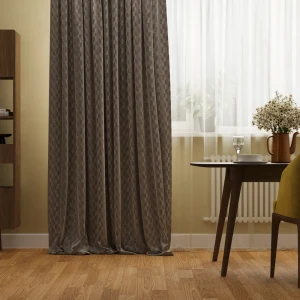 Штора на ленте Inspire Motsi 160x280 см цвет коричневый