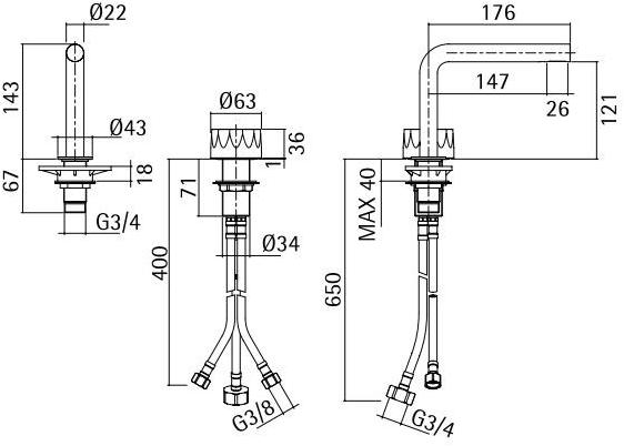 Quadrodesign Кран для раковины Hb sun-id-1436503 - Вид №1
