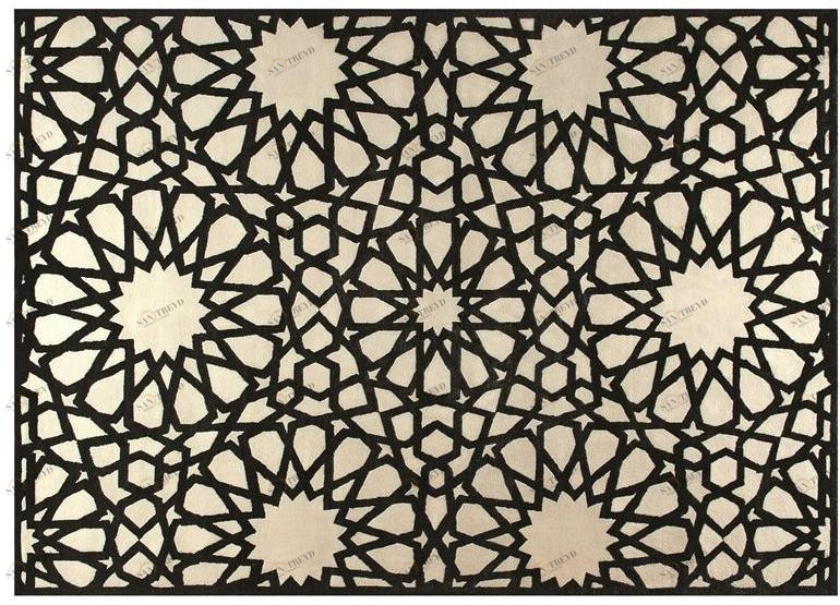 Roche Bobois Прямоугольный коврик ручной работы с геометрическими мотивами Globe trotter sun-id-1399094