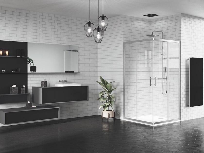 NOVELLINI Душевой уголок угловой с раздвижной дверцей Zephyros sun-id-1508975 - Вид №1