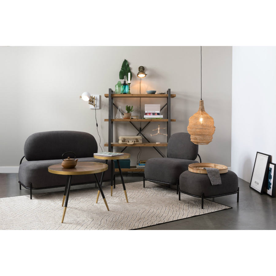 Пуф Polly, серый White Label Living 3300029 - Вид №1