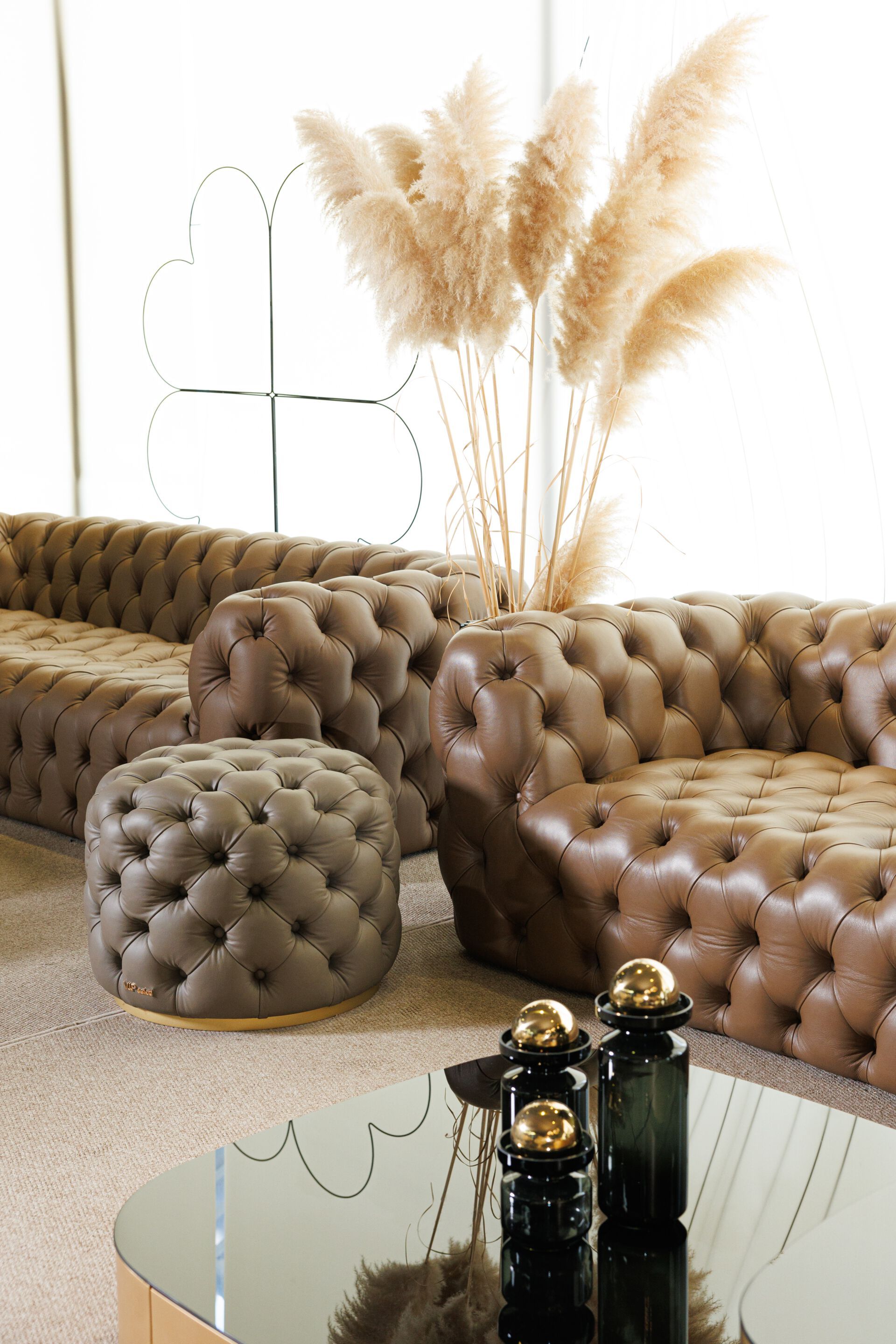 Круглый оттоманка capitonné ABLE POSH ARCH-00090042 - Вид №1