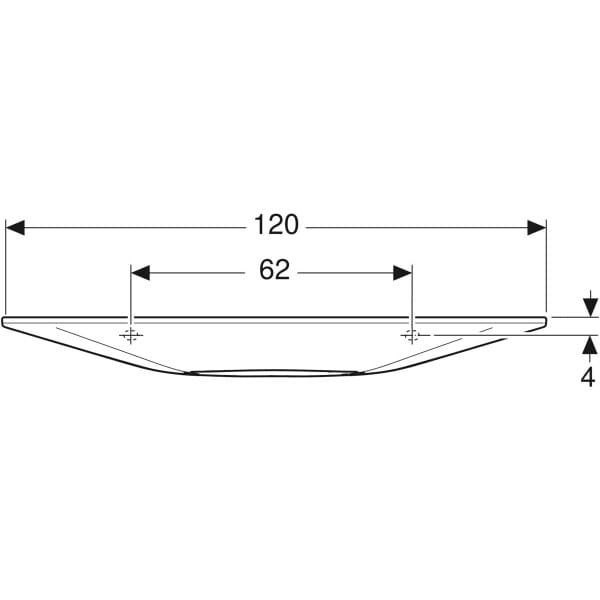 Керамическая прямоугольная подвесная раковина Geberit One ARCH-00088629 - Вид №11