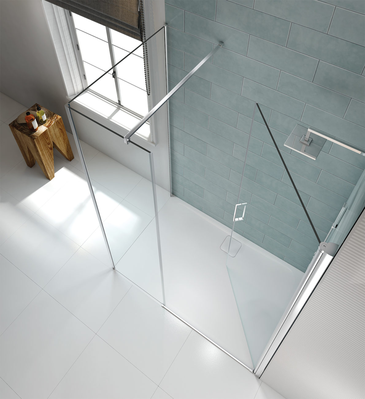 Торцевая панель для монтажа с дверью S8FSP76IN Merlyn Pivot Хромированный - Вид №3