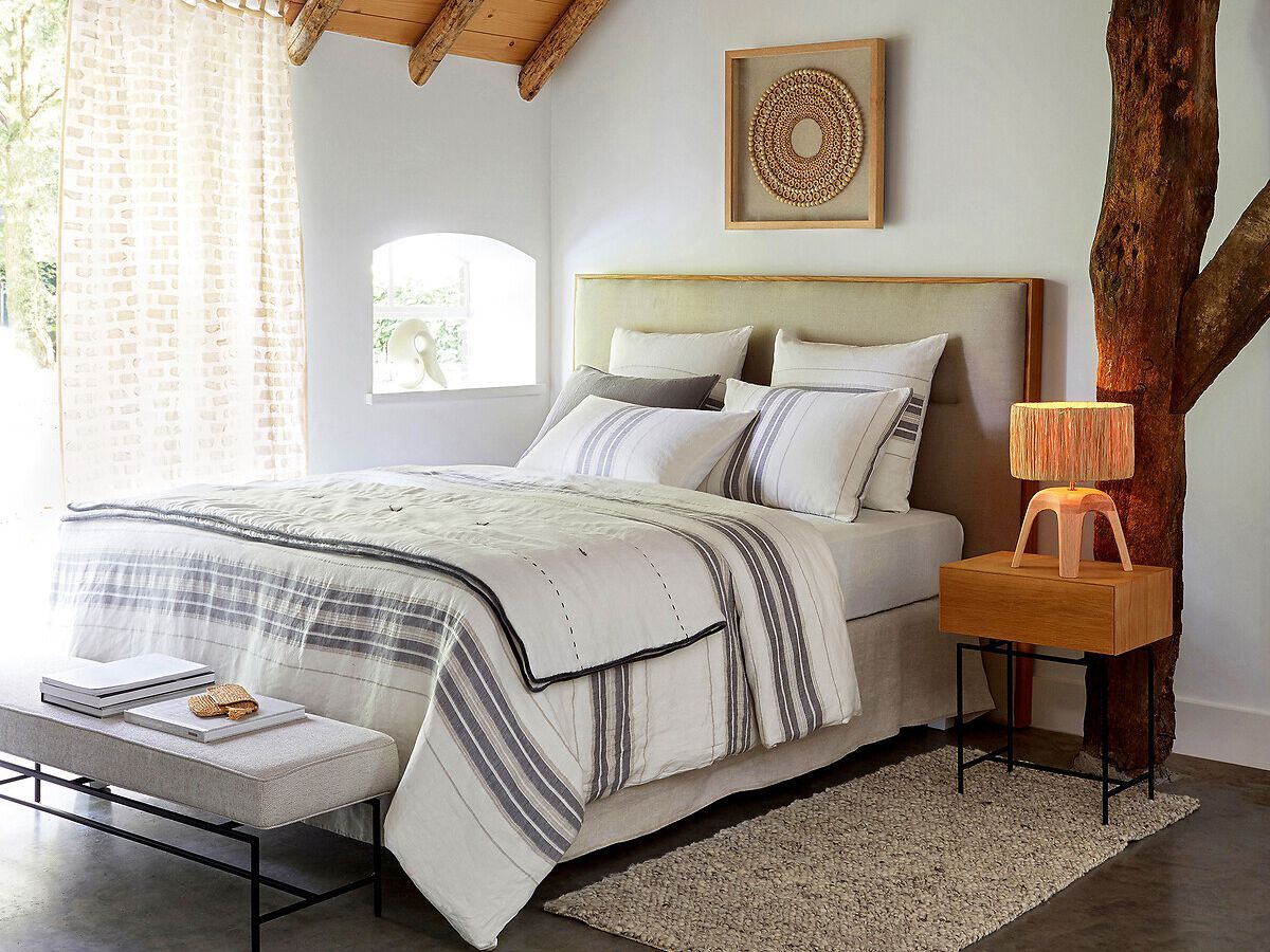 Настольная лампа из дуба и рафии AMPM LEONTI ARCH-00091553 - Вид №5