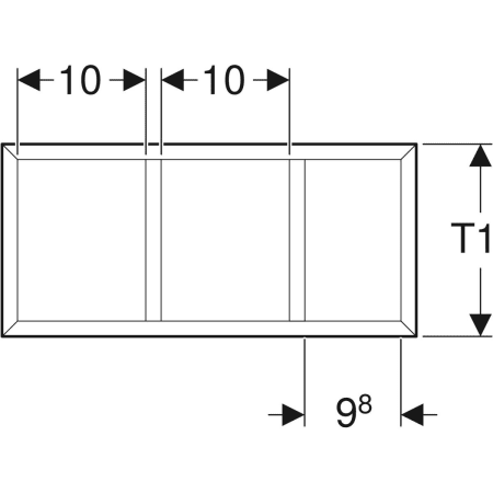 500.677.00.1 Перегородка для выдвижного ящика Geberit H-образная, для верхнего выдвижного ящика Geberit  - Вид №2