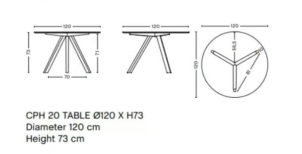 Круглый деревянный стол In Stock Hay ARCH-00127632 - Вид №2
