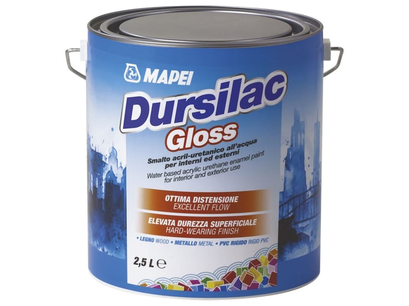 Водная эмаль для внутреннего и наружного применения MAPEI DURSILAC GLOSS ARCH-00134399
