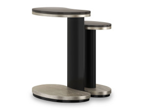 Высокий стеклянный журнальный столик