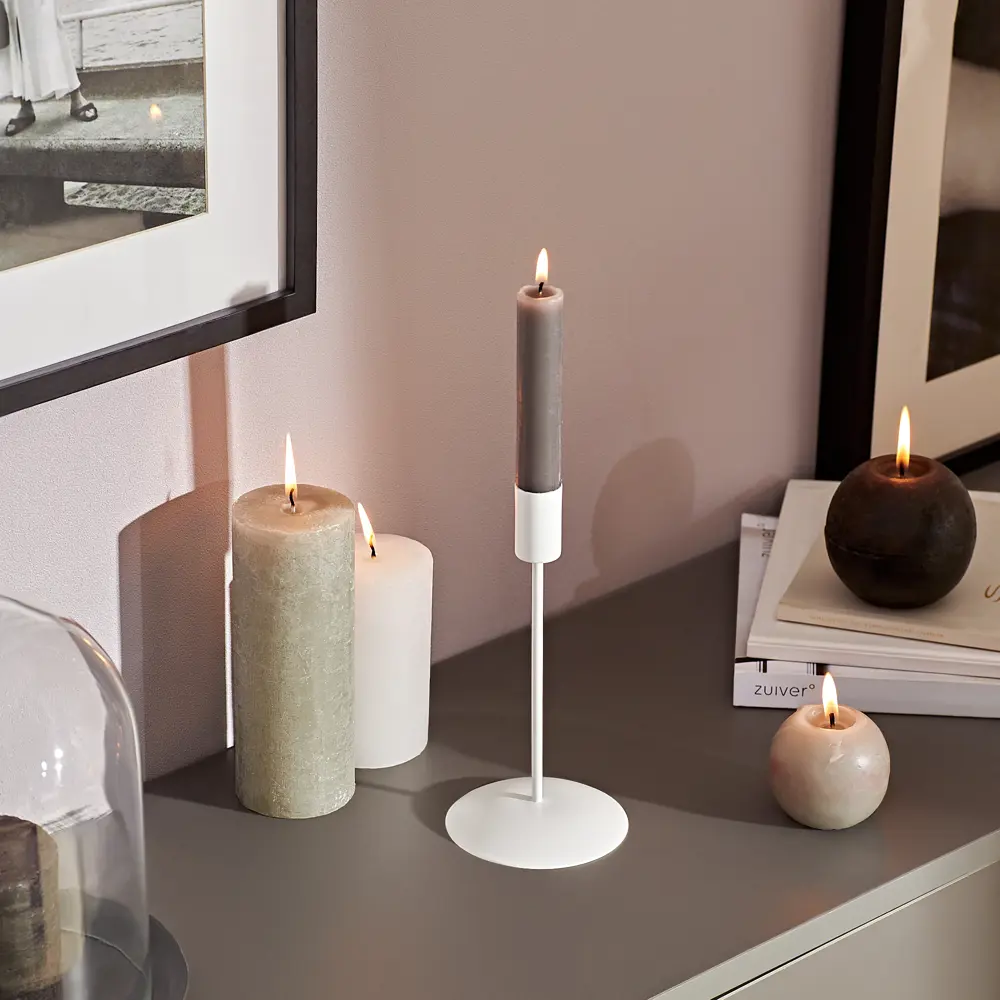 87691196 Подсвечник Луч 18 см цвет белый STLM-0952257 Santreyd 