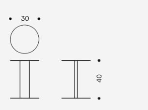 Окрашенный металлический круглый журнальный столик IBEBI Dotline ARCH-00140596 - Вид №4