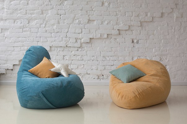 Кресло-мешок "Дели" желтое Velvet Lux 30 МАСТЕРСКАЯ КРЕСЛО  335285 Желтый Santreyd  - Вид №3