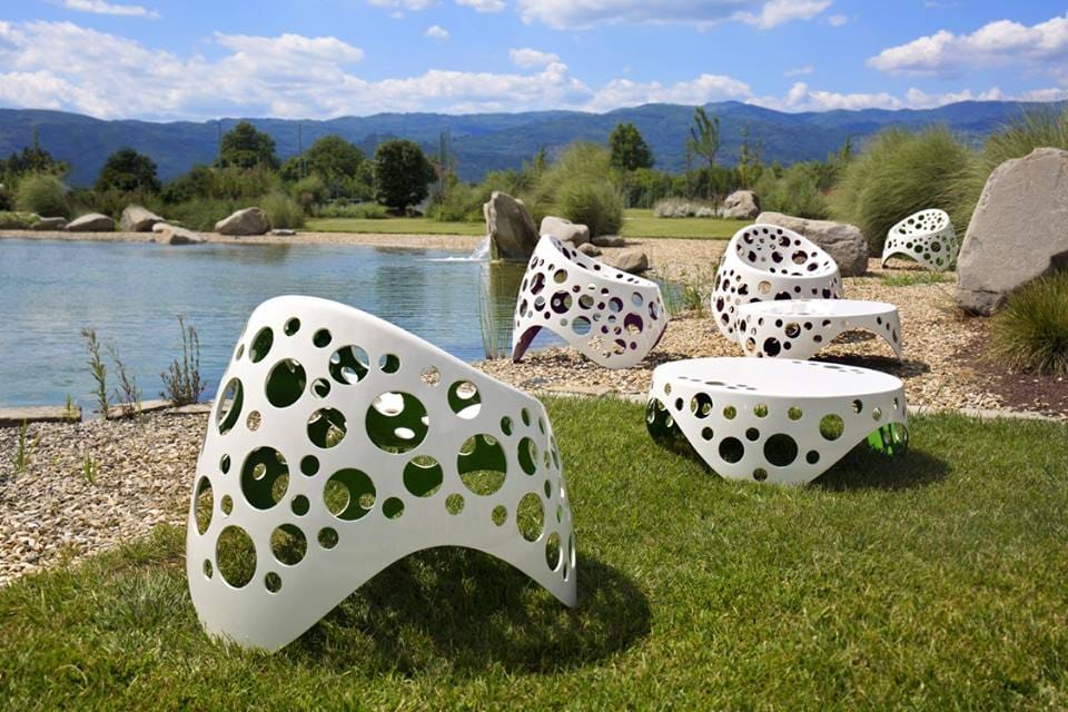 Пластиковый садовый стул с подлокотниками Giovannetti Moss ARCH-00042335 - Вид №3