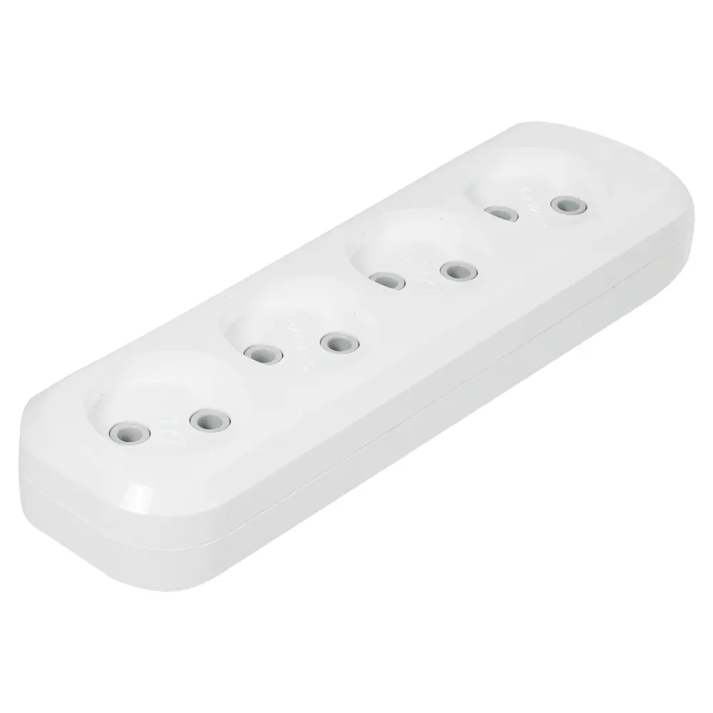 Колодка без заземления Lux 4 розетки 10А 16188298 STLM-2005176  - Вид №1