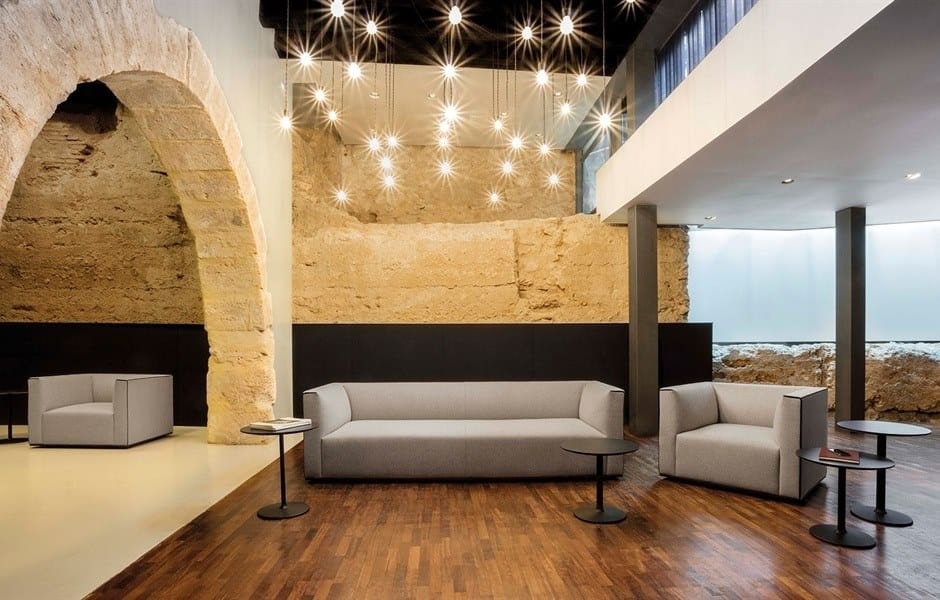 Круглый мраморный журнальный столик Andreu World двойной ARCH-00012319 - Вид №1