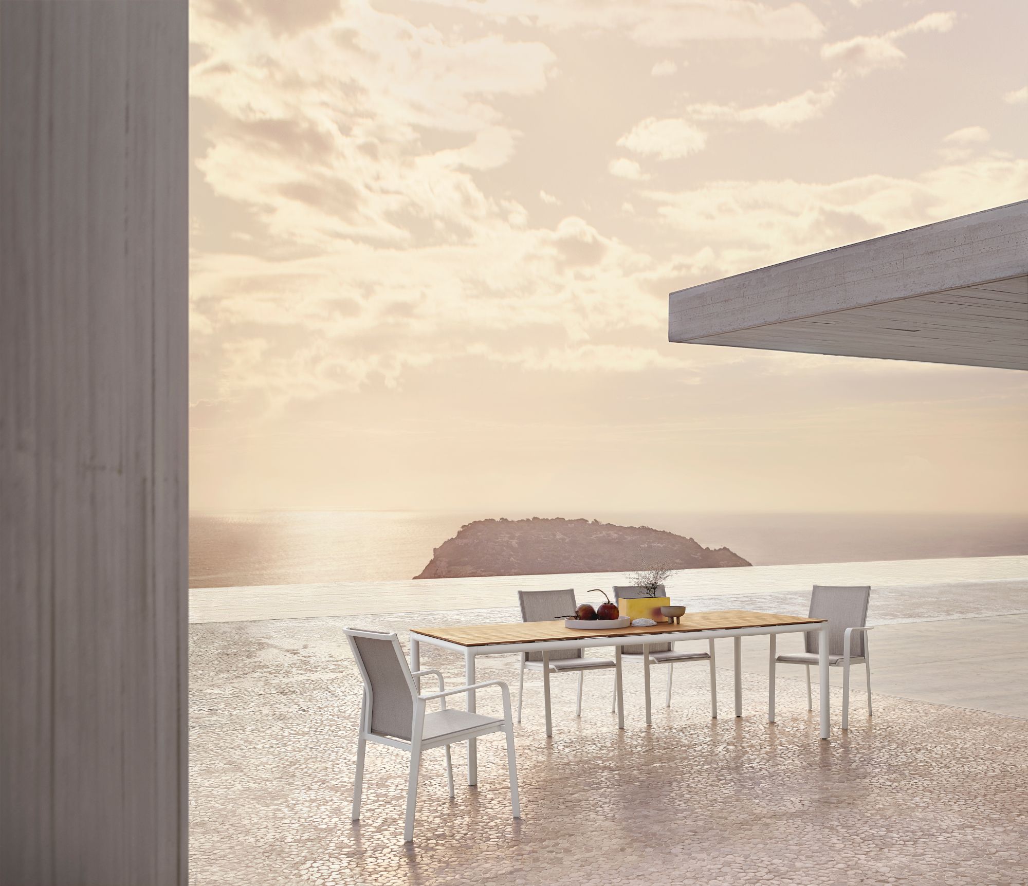 Тканевый штабелируемый садовый стул с подлокотниками solpuri ARCH-00002343 - Вид №2