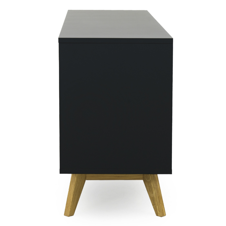 Сервант Tenzo Bess, 72х170х43 см, дуб, черный 2175024 - Вид №7