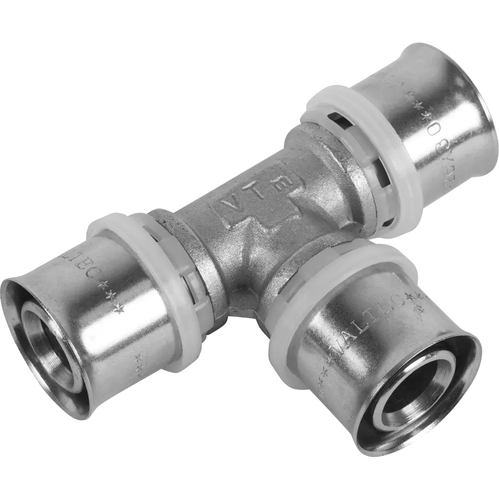 Тройник Valtec 26 мм никелированная латунь VTM.231.N.262626 15474508 STLM-2074060 