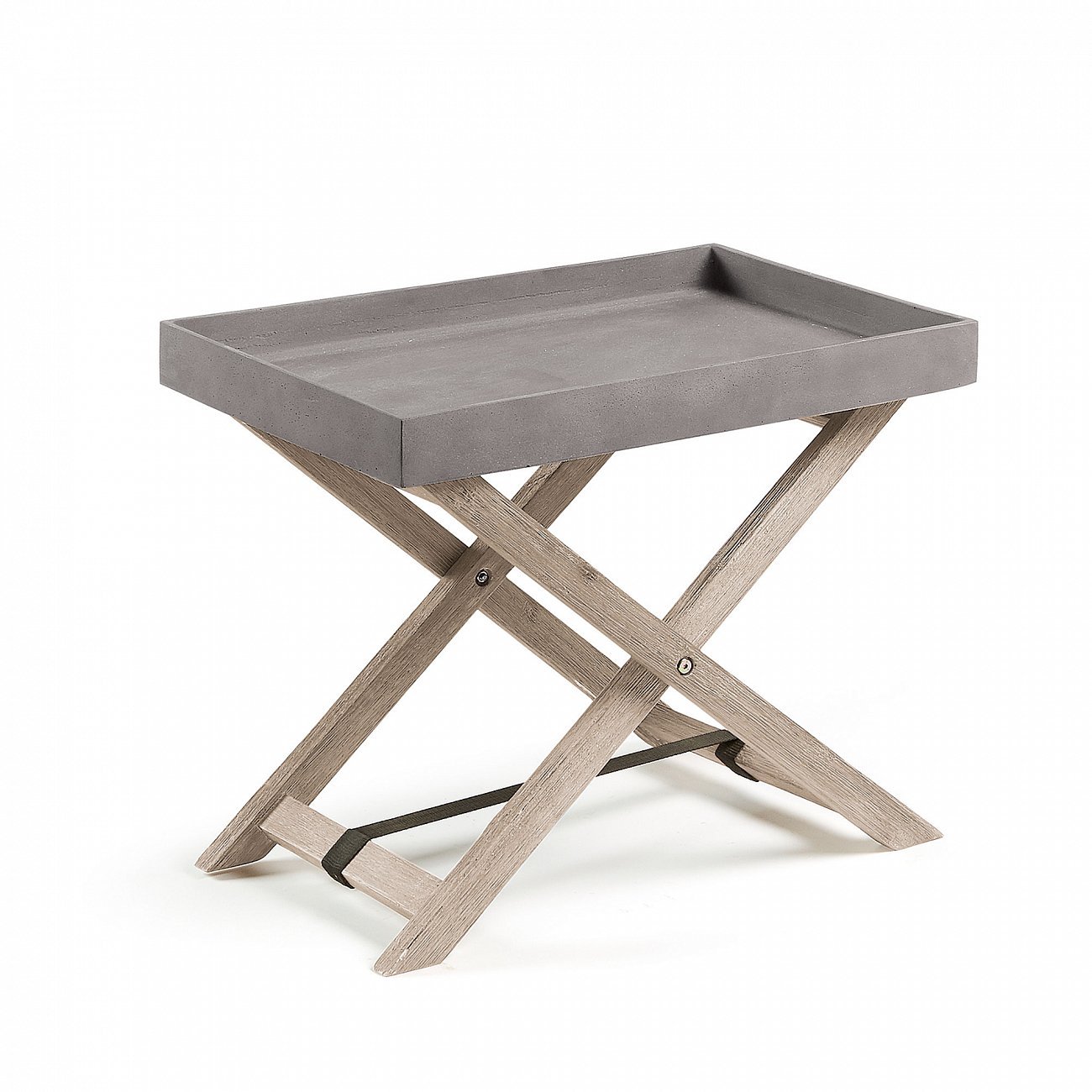 Столик сервировочный складной серый 55 см Stahl AA1766RF86 от La Forma LA FORMA  344933 Бежевый  - Вид №1