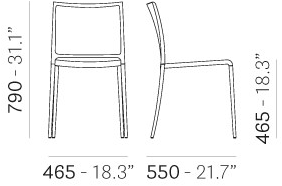 Pedrali Стул из искусственной кожи Mya 711 - Вид №4