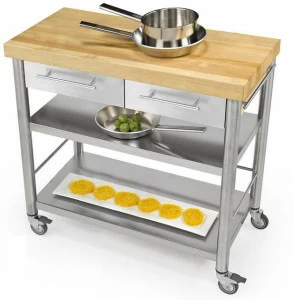 JOKODOMUS Отдельностоящий кухонный модуль из нержавеющей стали и дерева Auxilium