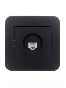 ASTI Розетка телефонная евро чёрный бархат