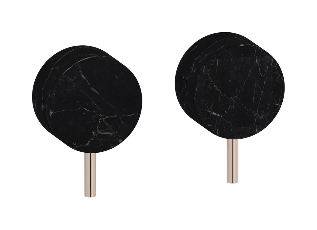 Встроенный смеситель для душа на 2 отверстия на 1 потребителя. WE ARE IB mr400rs_2 Rose Gold Marmo