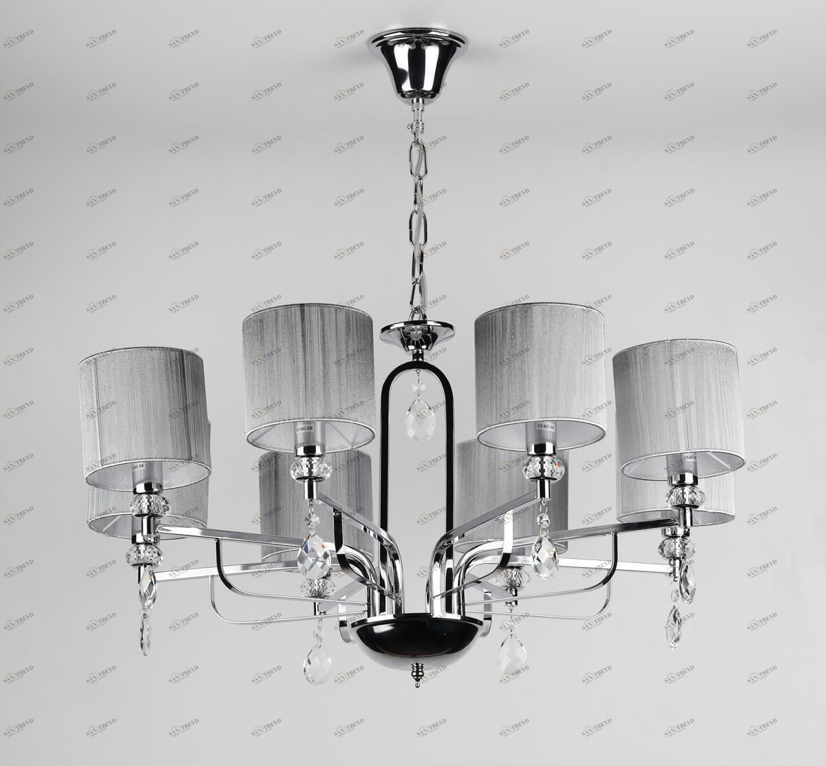 Подвесная люстра Rivoli Flirt 3033-208 RIVOLI ДИЗАЙНЕРСКИЕ, FLIRT 337136 Хром;белый 