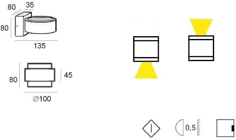 BEL-LIGHTING Настенный светильник отраженного света из анодированного алюминия  910sa  - Вид №3