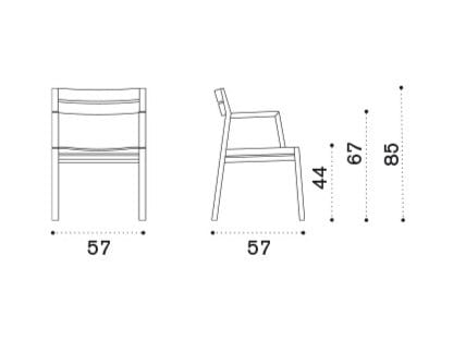 Стул для сада из тикового дерева с подлокотниками Ethimo Costes ARCH-00111921 - Вид №13
