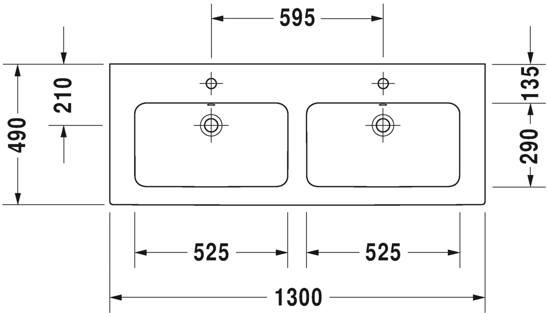 2336133260 Подвесная раковина настенная овальная Duravit ME BY STARCK - Вид №1