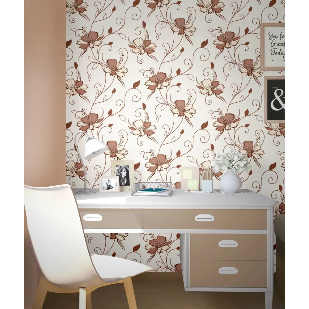 Обои флизелиновые Палитра Marigold коричневые 0.53 м N1002-18 81950942 STLM-2036293 - Вид №3