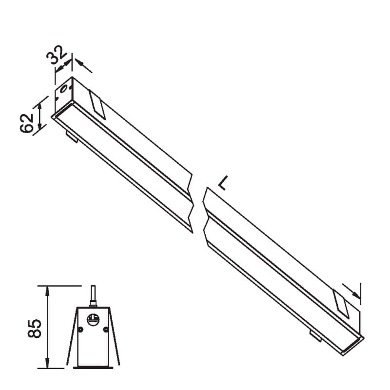 Утопленный экструдированный алюминиевый потолочный светильник Lucifero's мини-файл ARCH-00035421 - Вид №10