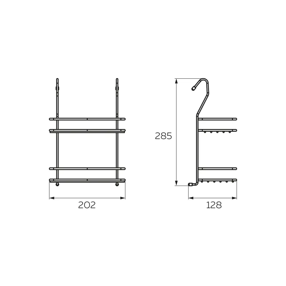 Двухъярусная полка Lemax для рейлинга - компактное хранение на кухне 87972042 STLM-0885944 - Вид №4