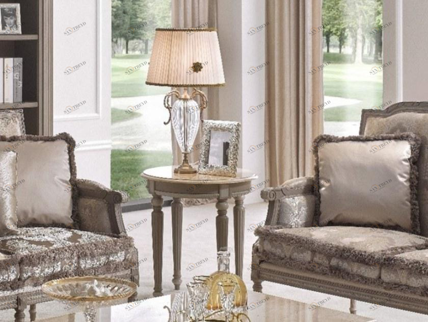 SCAPPINI & C Круглый деревянный стол с мраморной столешницей Timeless 2731-m