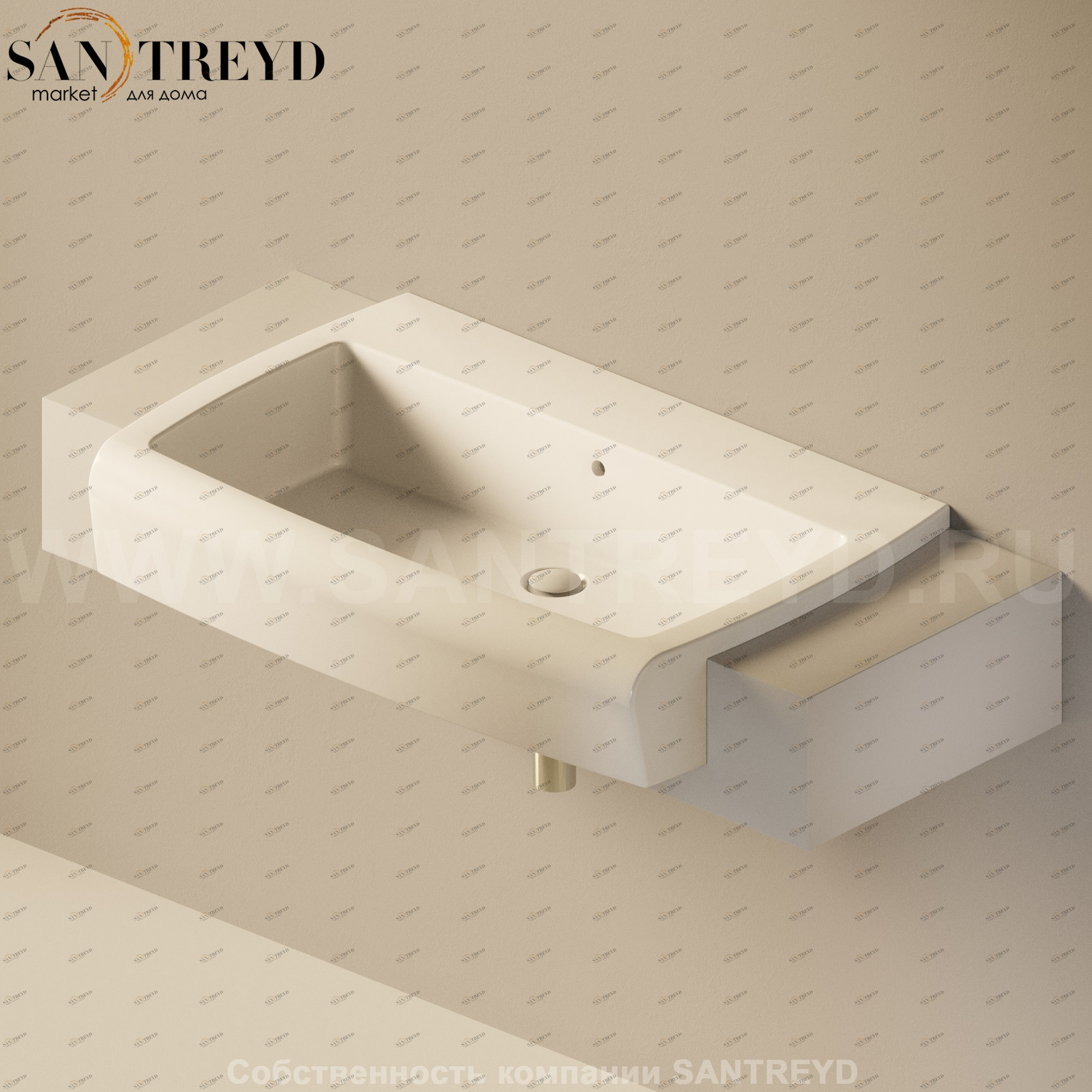 Flaminia UNA Консоль для раковины от 200 до 240 см серая UNA90M2.7047 Ceramica Flaminia UNA90M27047