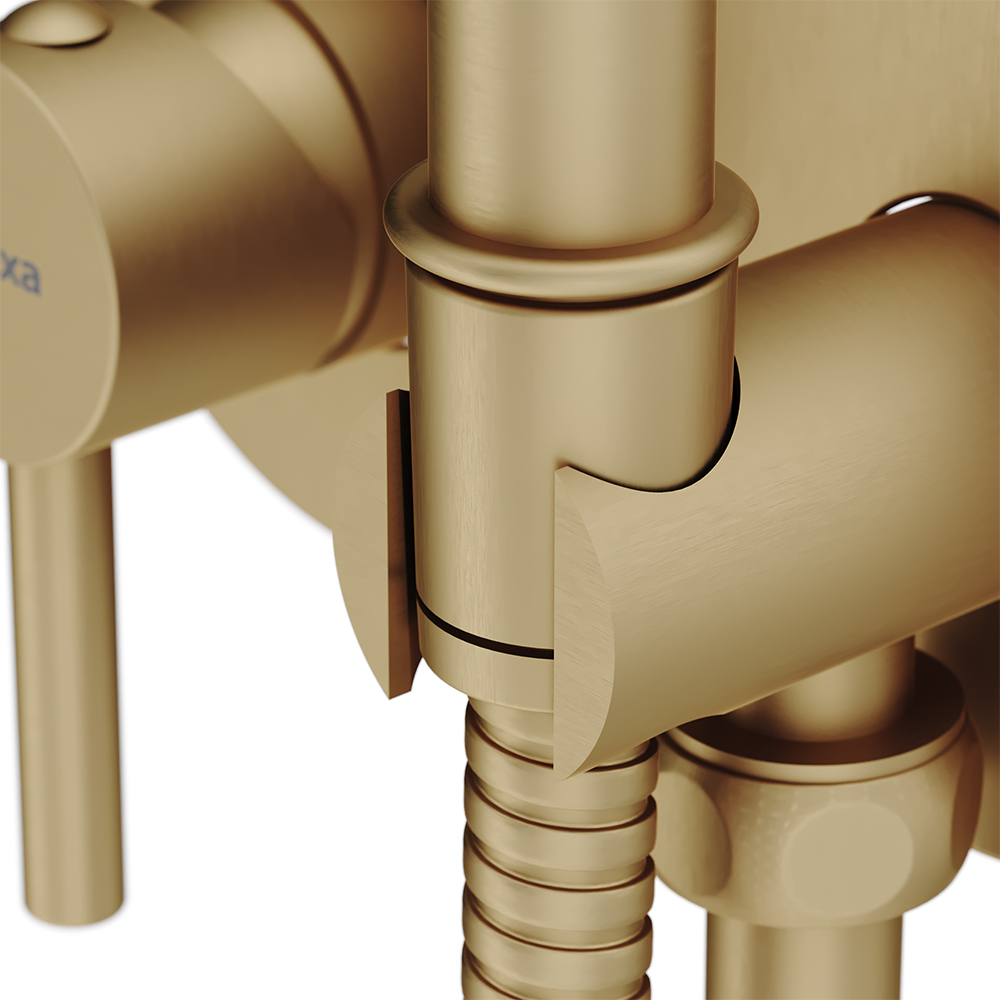 214000000 смеситель монтируемый в стену с гиг.душем бронза Damixa Option - Вид №3