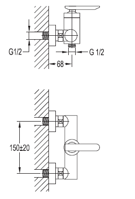 Смеситель для душа Cezares SIESTA-F-D-01 - Вид №1