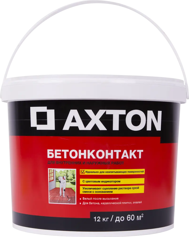 Бетонконтакт Axton 12 кг для идеальной адгезии поверхностей 14250959