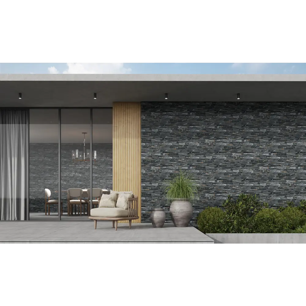Керамогранит Concor Slate Black 30x60 см - матовый сланец для стен и пола 89386043 STLM-1506444 - Вид №5